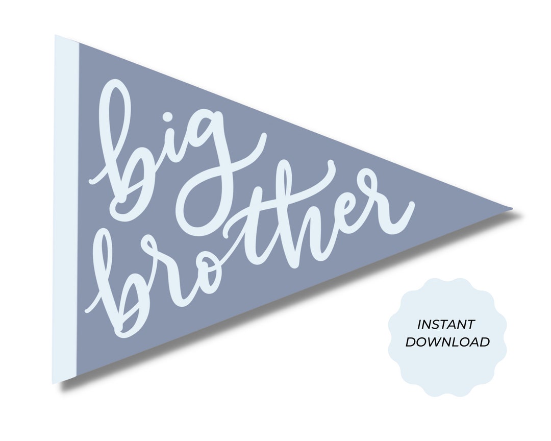 Big Brother Pennant, Big Brother Gift, Big Brother Basket, Big Brother