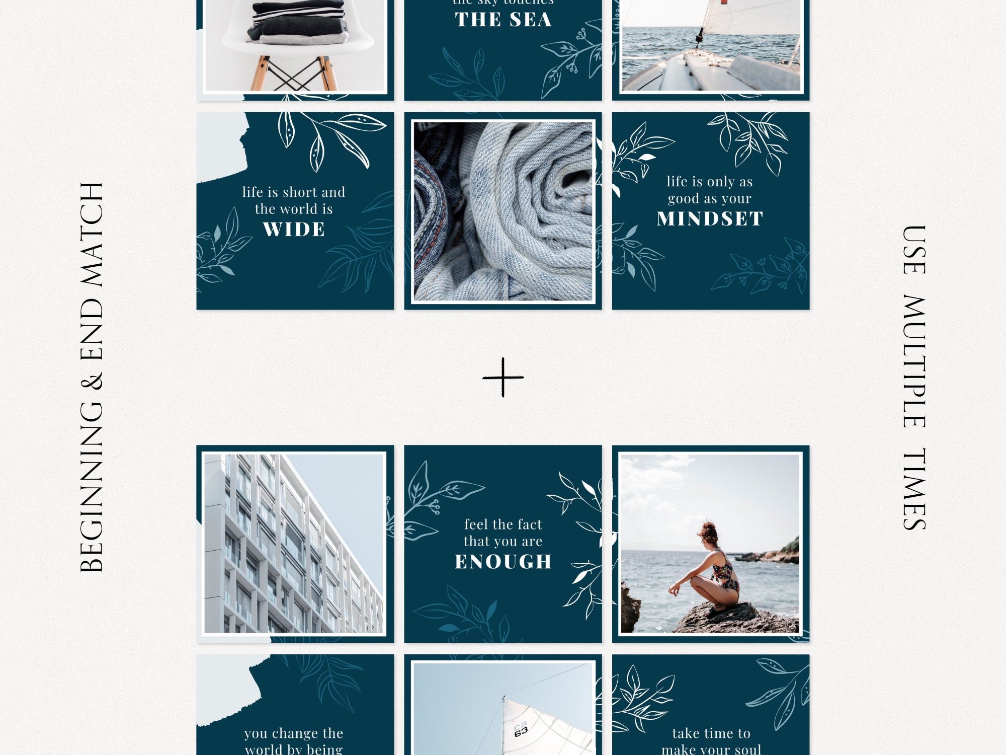 Instagram Puzzle Template for Canva Instagram Template - Etsy Australia