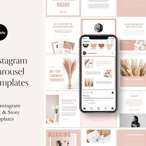 Instagram Carousel Jewelry Canva Carousel Template for - Etsy