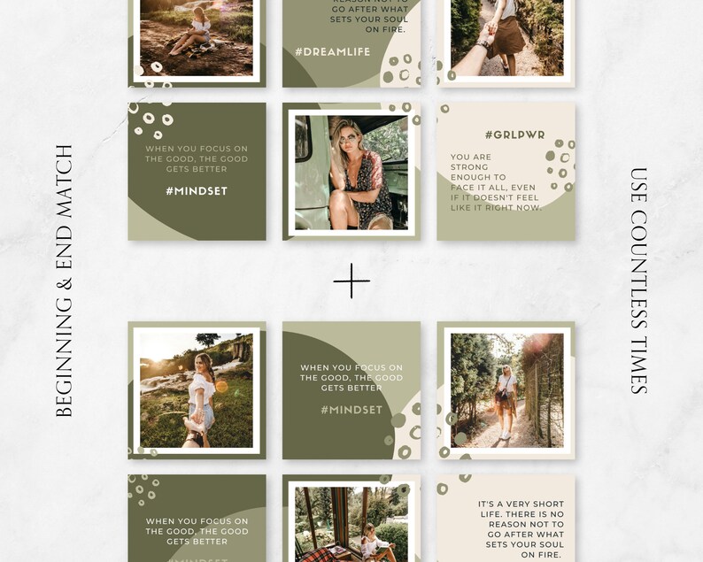 Instagram Puzzle Template for Canva Instagram Template. | Etsy