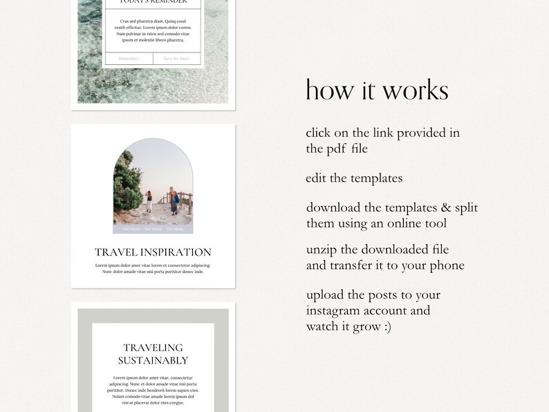 Instagram Puzzle Template for Canva Instagram Template - Etsy