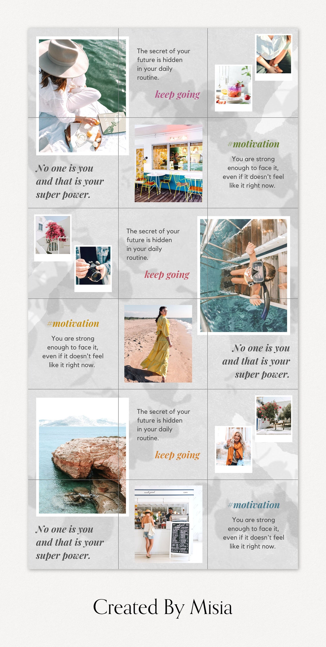 Instagram Puzzle Template for Canva Canva Template Puzzle | Etsy