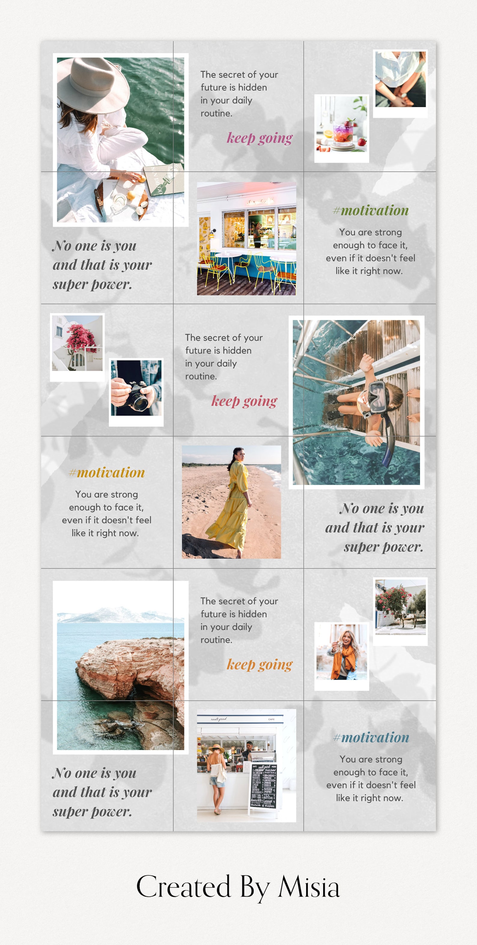 Instagram Puzzle Template for Canva Canva Template Puzzle - Etsy