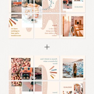 Instagram Puzzle Template for Canva Instagram Posts, Post Templates ...