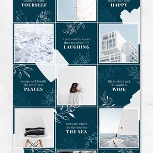 Instagram Puzzle Template for Canva Instagram Template | Etsy