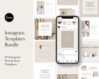 90 Instagram Templates for Canva | Instagram Stories Templates For Canva, Instagram Post Templates For Canva, Beauty Templates, Quotes