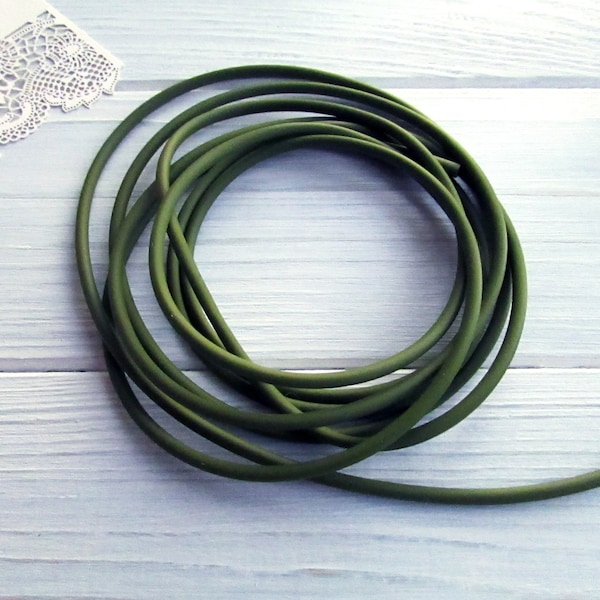 Tube PVC souple vert floristique 3 mm 5 Pcs х 1,8 m pour la fabrication de fleurs, tubes en vinyle japonais