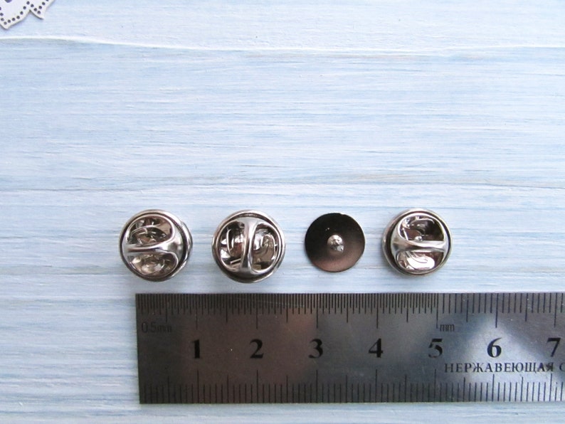 10 Pcs Brass Tie Tacks Blank Pins With Clutch Back 115 Mm Etsy