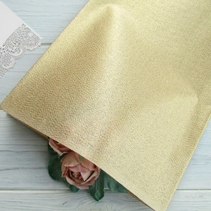 Hagoromo (Taffeta) Sha Gold, Japanese fabric pre-starched professional (hard) for silk flower art