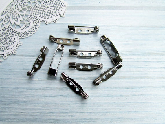 シルバーメタル20mmブローチピンバック20個：日本製 - Etsy 日本