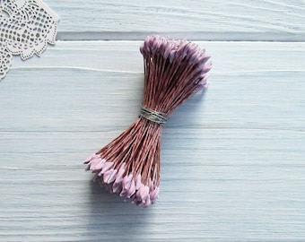 Japanische Blumen Staubgefäße: Rosa & Braun, Große Größe (144 Stiele)