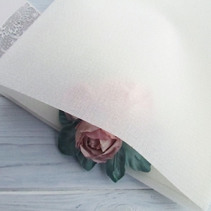 Chirimen épais, blanc, tissu japonais pré-amidonné professionnel dur pour l&#39;art floral en soie