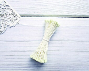 Japanische hellgelbe Blume Staubgefäße: Kleiner Doppel-Pep, DIY Bastelbedarf (144 Stiele)