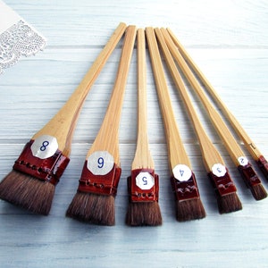 Japanese Cubic Brush Set: Silk Dyeing & Batik Art (7 Piece)