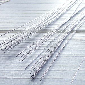 Japanese Silver Floristic Wire, 28 Gauge (0.37 mm): Flower Crafting Supplies