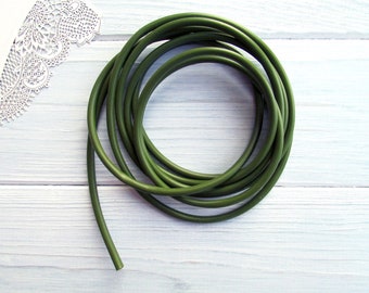 4mm Green Soft PVC Tube: Japanese Flower Making Supplies (5 Pcs x 1.8 m)