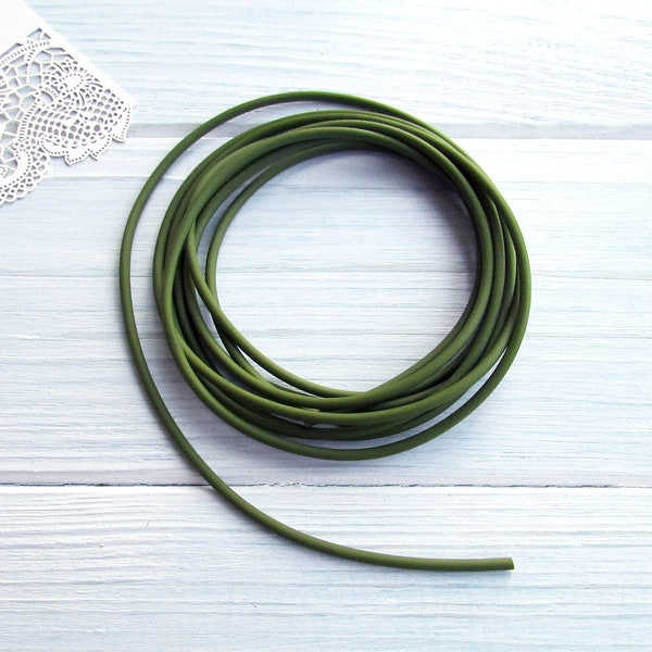 Tube en PVC souple vert floristique de 2 mm, 5 pièces х 1,8 m pour la confection de fleurs, tubes en vinyle japonais