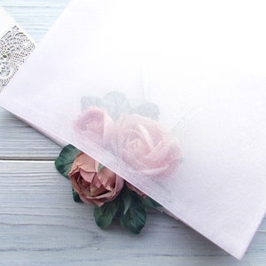 Spark Organza (Organdy) White. Japanese fabric pre-starched professional (hard) for silk flower art