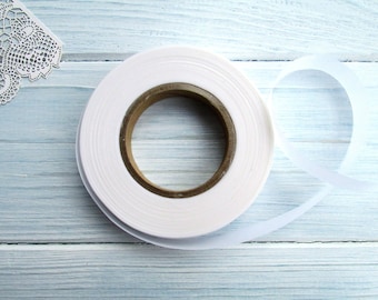 White Silk Flower Tape: (12mm / 46m) Professional Japanese Florist Stem Wrap