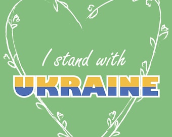 I stand with Germany Poster, Herz Design (Digitaler Download)