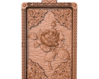 3D STL Model for CNC Router Engraver, Carving Machine Relief, CNC files for Wood, Flowers 07