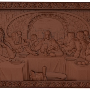 3D STL Model for CNC Router Engraver, Carving Machine, CNC files for Wood, The Last Supper