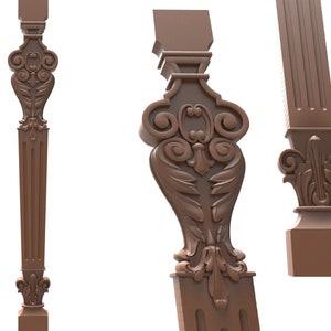 3D STL Model for CNC Router Engraver, Carving Machine, CNC files for Wood, Baluster
