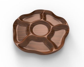 Modelli STL 3D per incisore su router CNC, macchina per intaglio, file CNC per legno, vassoio da portata 16