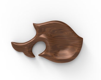 Modelos 3D STL para grabador enrutador CNC, máquina de tallado, archivos CNC para madera, bandeja para servir pescado 13