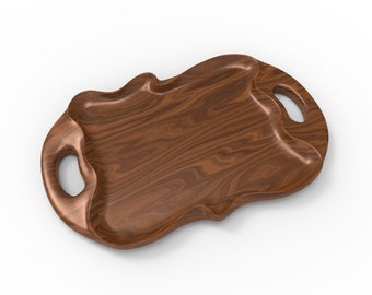 3D STL Models for CNC Router Engraver, Carving Machine, CNC files for Wood, Rectangle Serving Tray 15