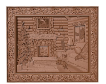 Modelo STL 3D para grabador y fresadora CNC, relieve para máquina de tallado, archivos CNC para madera, The Cabin