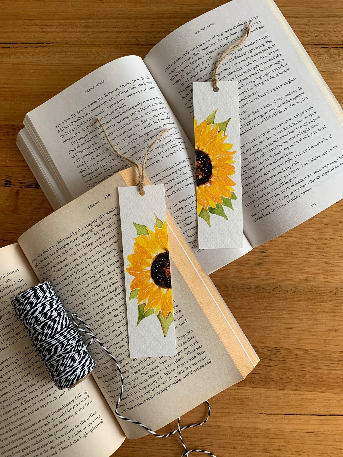 Sunflower Bookmark Watercolor Bookmark Watercolor Sunflower Etsy