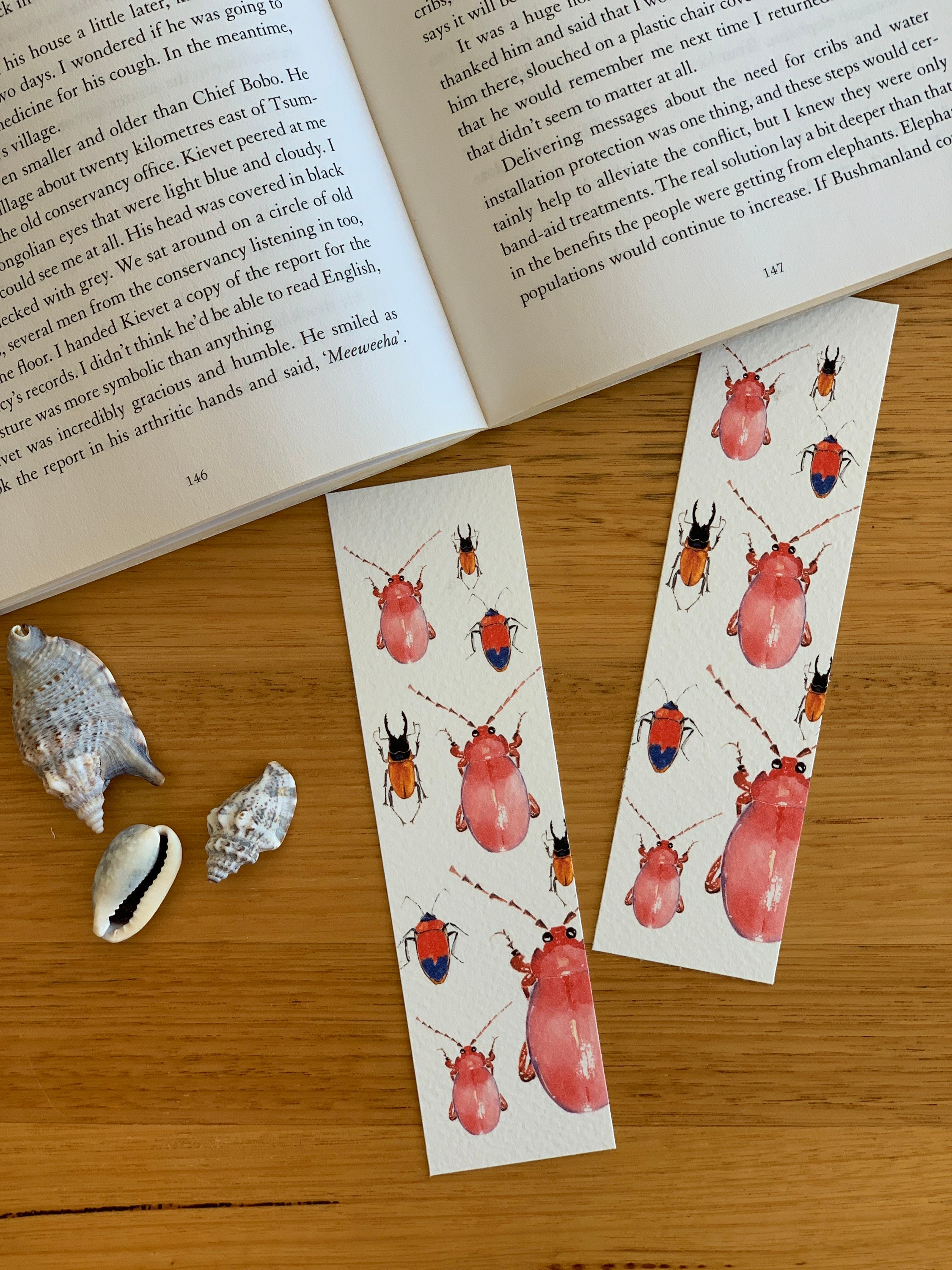 Insect bookmark watercolor bookmark book lovers gift | Etsy