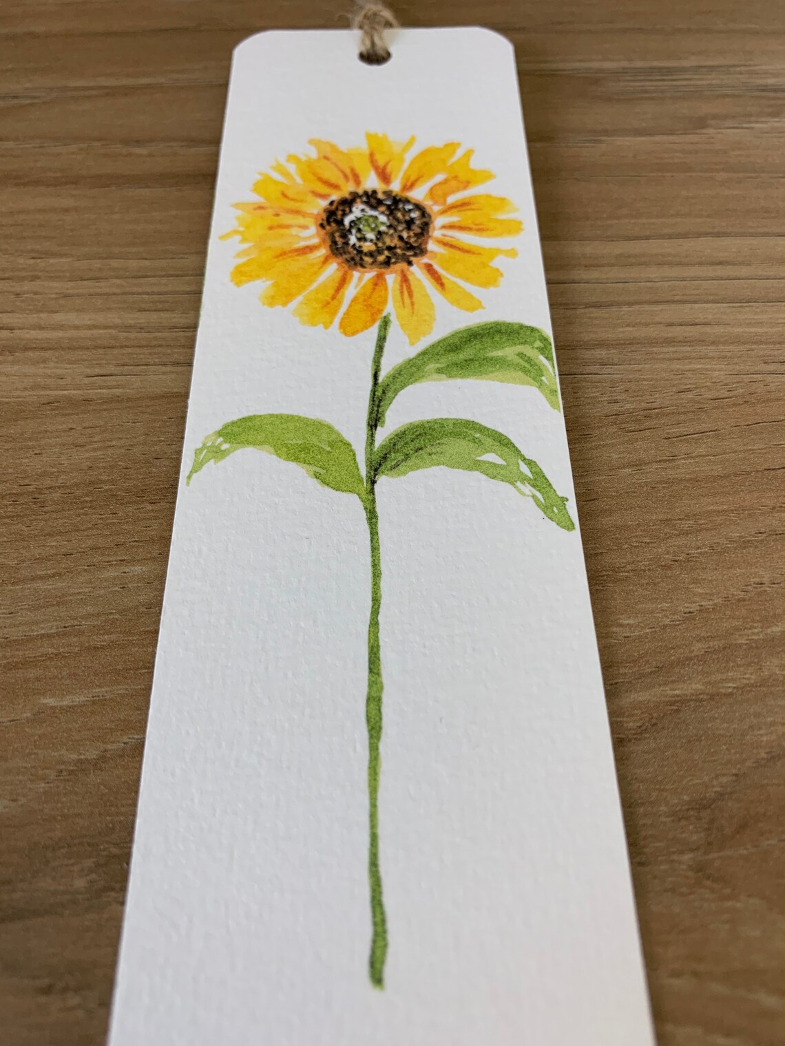Sunflower Bookmark Watercolor Bookmark Watercolor Sunflower Etsy