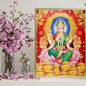 Varamahalakshmi Digital File, JPEG, Instant Download File for Printing, Lakshmi Instant Digital Download, Maha Lakshmi digital art file