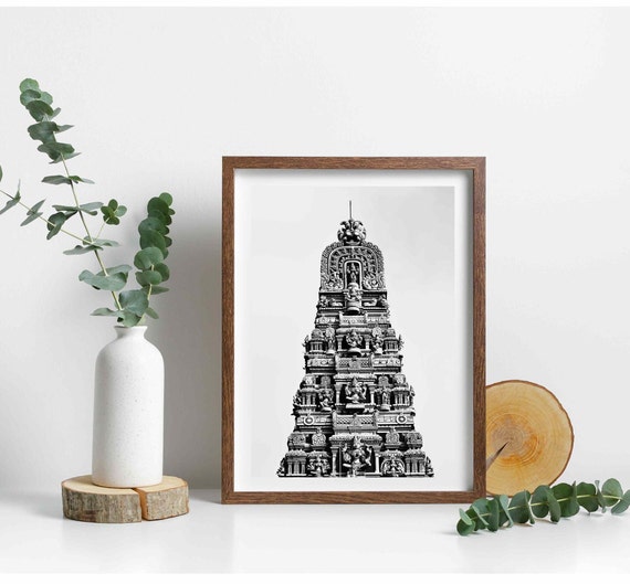 Top 249+ south indian temple sketch best