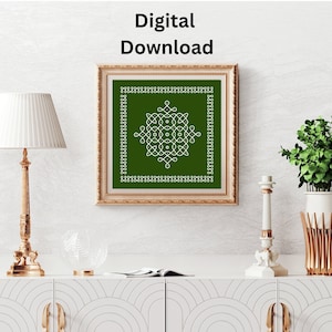 Kolam design Digital File, JPEG, Instant Download, Kolam Instant Digital Download, Kolam instant digital, Gruhapravesam decor, Kolam prints