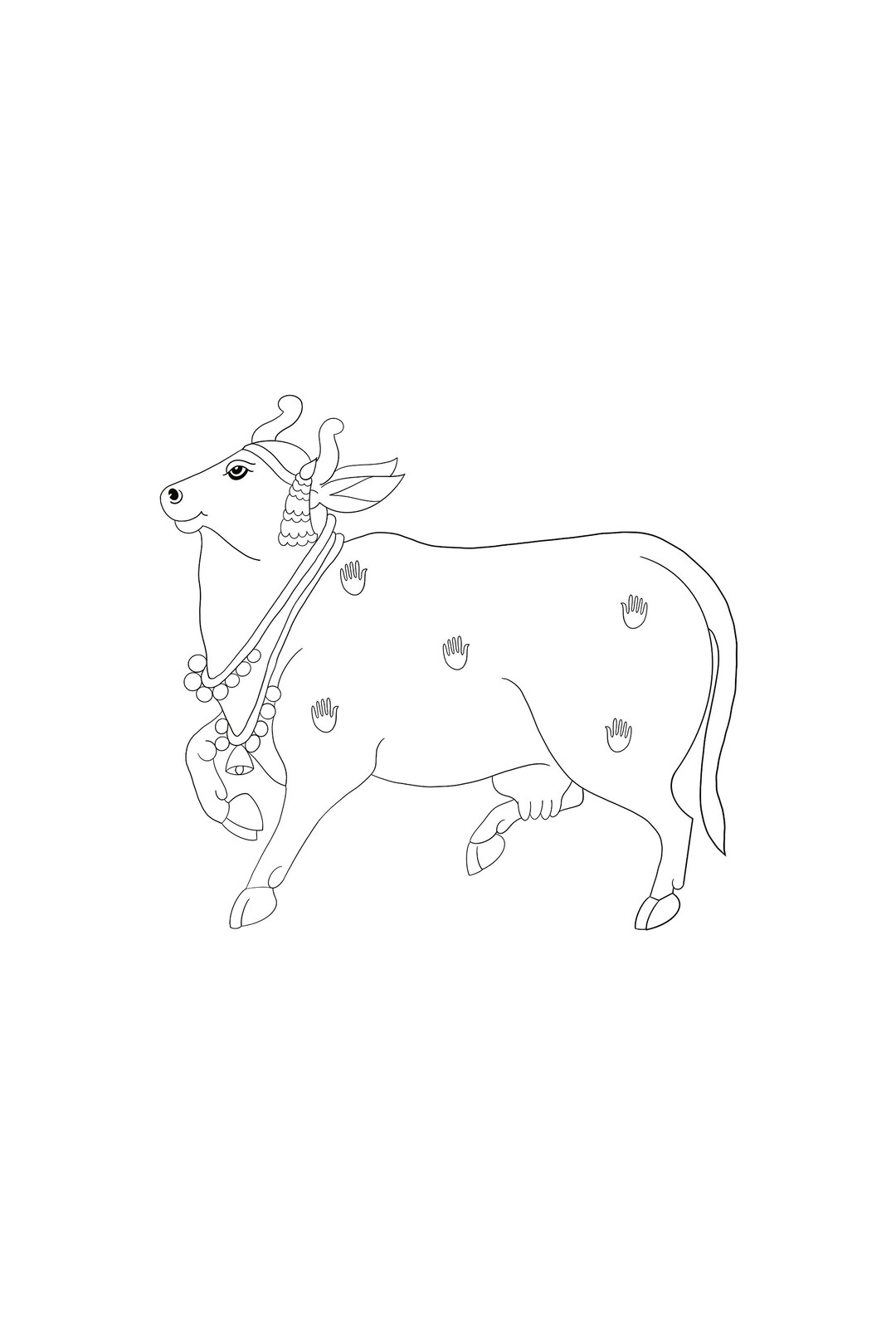 Pichwai Cow Digital File, JPEG, PDF, PNG and Svg Cut File for Cricut ...