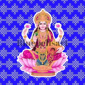 Lakshmi Digital File, JPEG, Instant Download File, Varalakshmi Instant Digital Download, Lakshmi pooja, Diwali decor