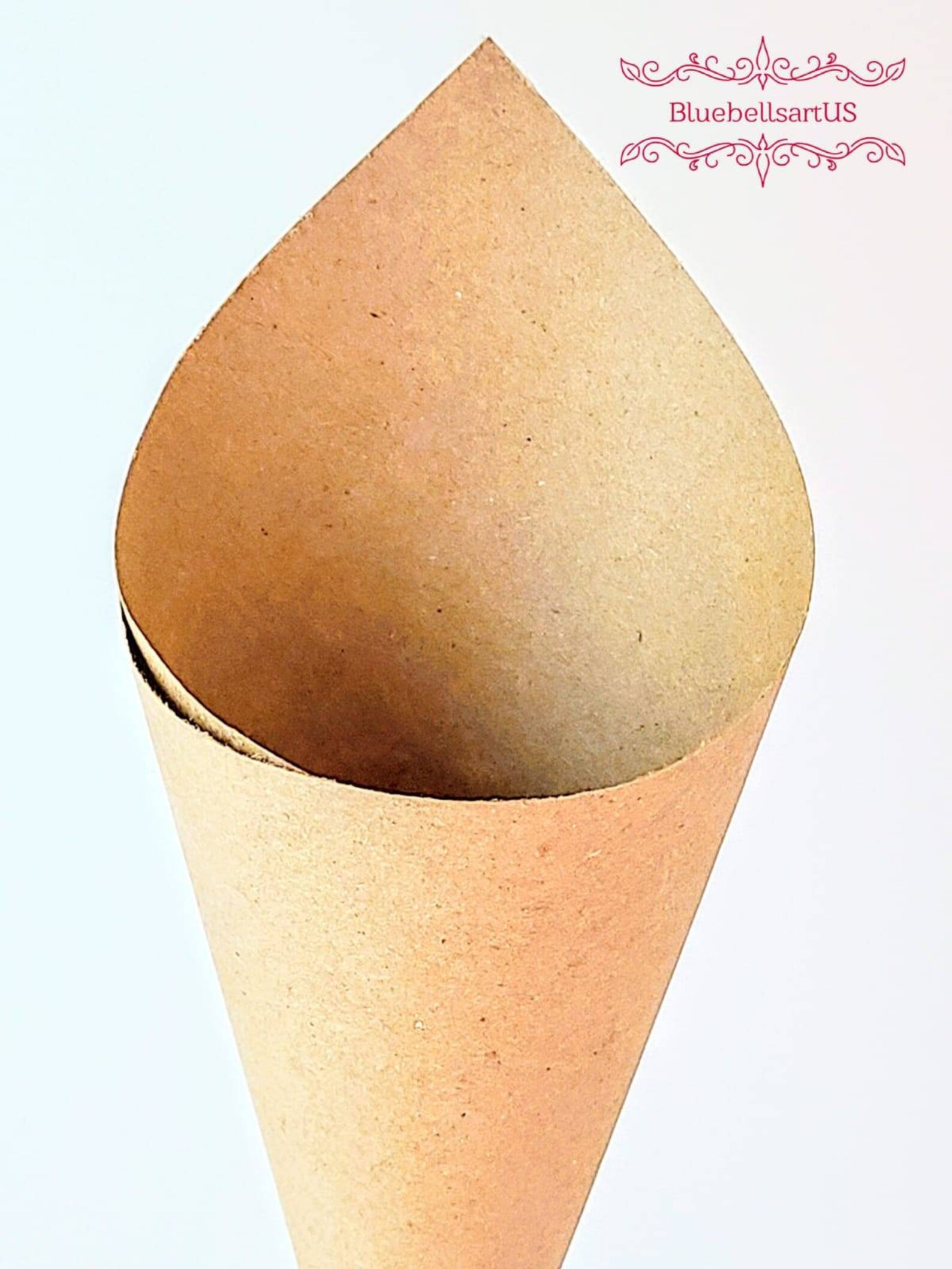 Set of 100 Plain Kraft paper cones/Plain Wedding Petal Etsy