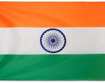 India Flag 3x5 Ft made of quality 100D polyester, Fade Resistant, Brass Grommets, Double Sided Indian National Flag, India Fabric flag