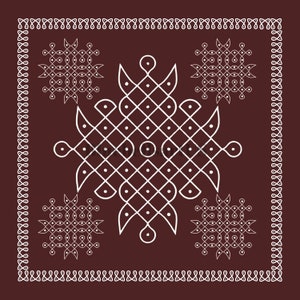 Brown Kolam design Digital File, JPEG, Instant Download, Kolam Instant Digital Download, Gruhapravesam decor, Kolam prints, Muggu digital