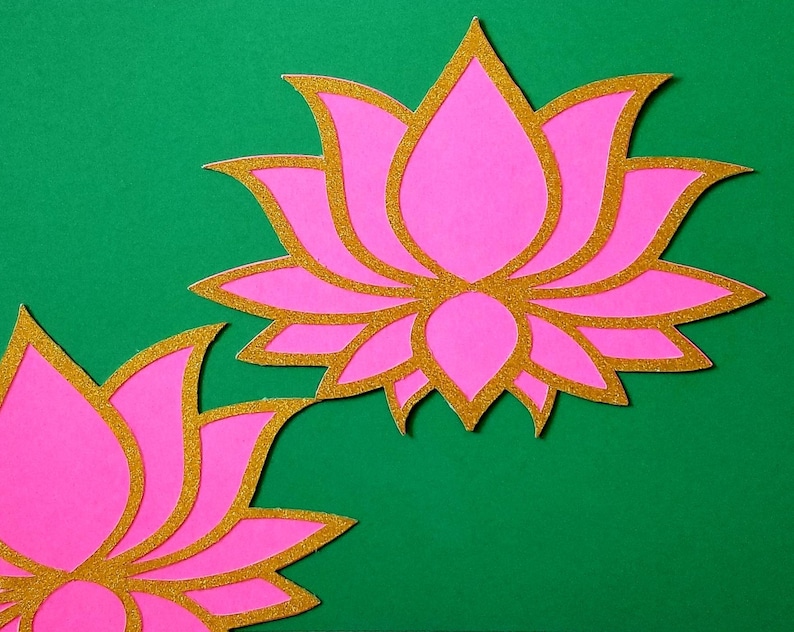Lotus Cut Outs /lotus Cutout/lotus Die Cuts/indian Pooja - Etsy
