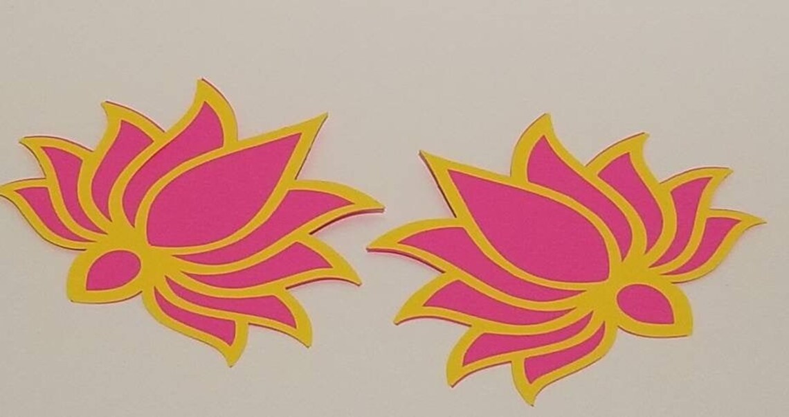 Set of 10 BIG Lotus cutouts for backdrop decor/Lotus Cut | Etsy