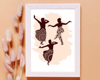 Bharatanatyam Art, Desi Art, Mudra art ,Tamil girl Art, Indian Dancer Art, Indian painting, Instant download, South Asian Art, Indian dancer