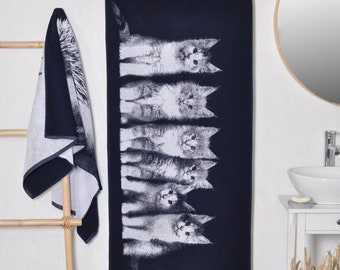 Maincoon Kittens Cotton Bath Towel: Cat Lover Gift