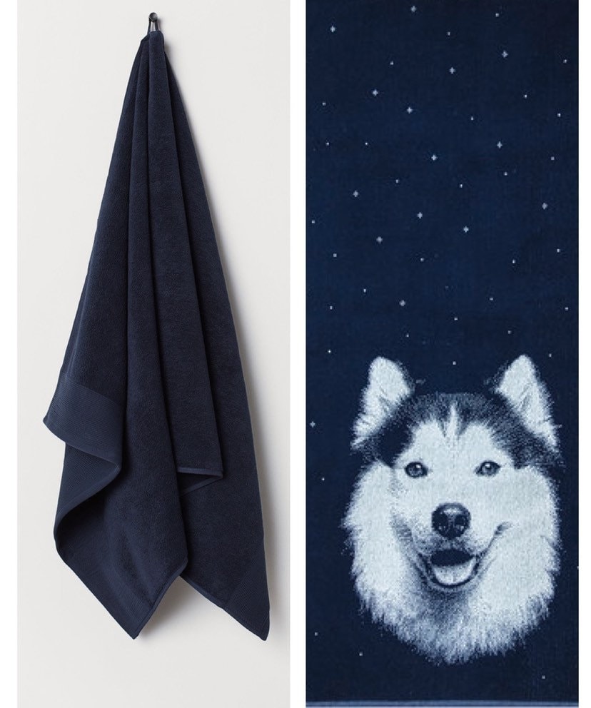 Two Puppies Siberian Husky Red Roses Beach Bath Towels Shower