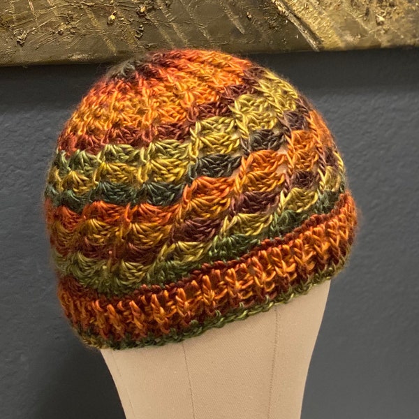 Polo (orange/green) Divine Swirl Hat (messy bun optional) - **Multiple Color Options!** (matching Infinity Scarf sold separately)