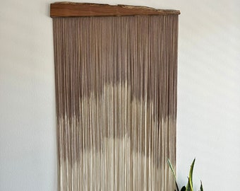 TRIBECA II - Large Macrame Art | Neutral/Natural Decor | Contemporary Mid Century Modern | Taupe & Tan