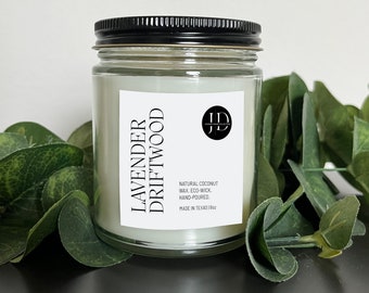 Lavender Driftwood - Natural Coconut Wax Candle [READY TO SHIP]